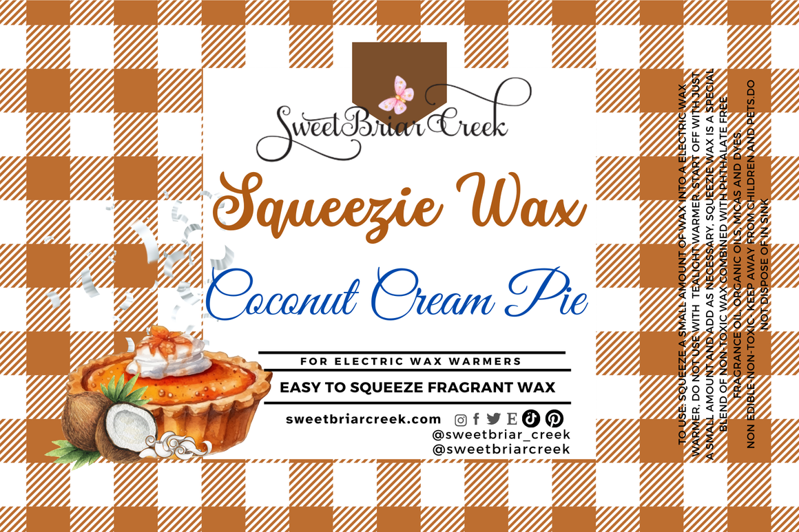 Coconut Cream Pie Squeezie Wax + Scoopable melts for Waxwarmer