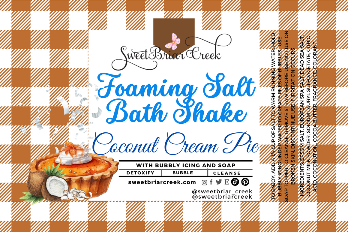 Coconut Cream Pie Foaming Salt Bath Shake