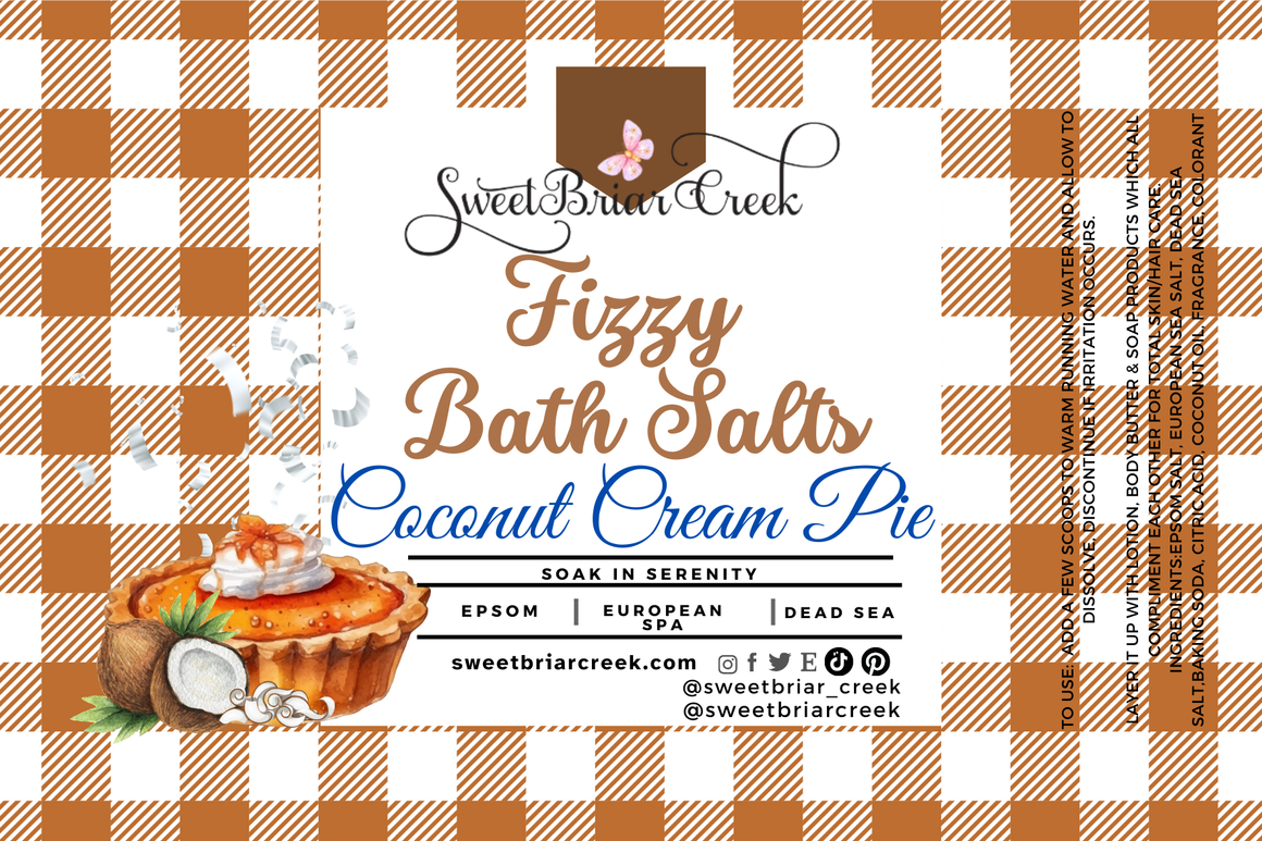 Coconut Cream Pie Fizzy Bath Salt Soak