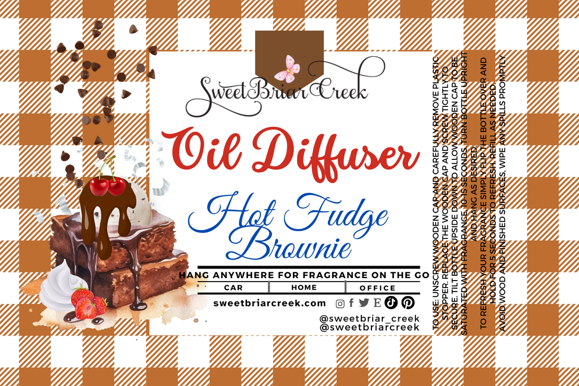 Hot Fudge Brownies Hanging Car Diffuser & Refills