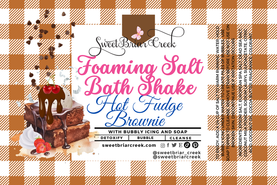 Hot Fudge Brownies Foaming Salt Bath Shake