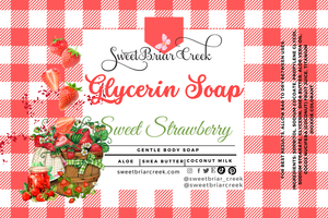 Sweet Strawberry Glycerin Soap Bar