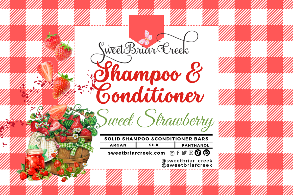 Sweet Strawberry Shampoo & Conditioner Bars