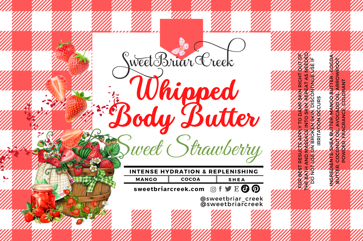 Sweet Strawberry Whipped Body Butter