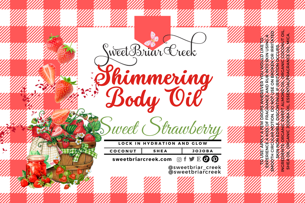 Sweet Strawberry Shimmering Body Oil