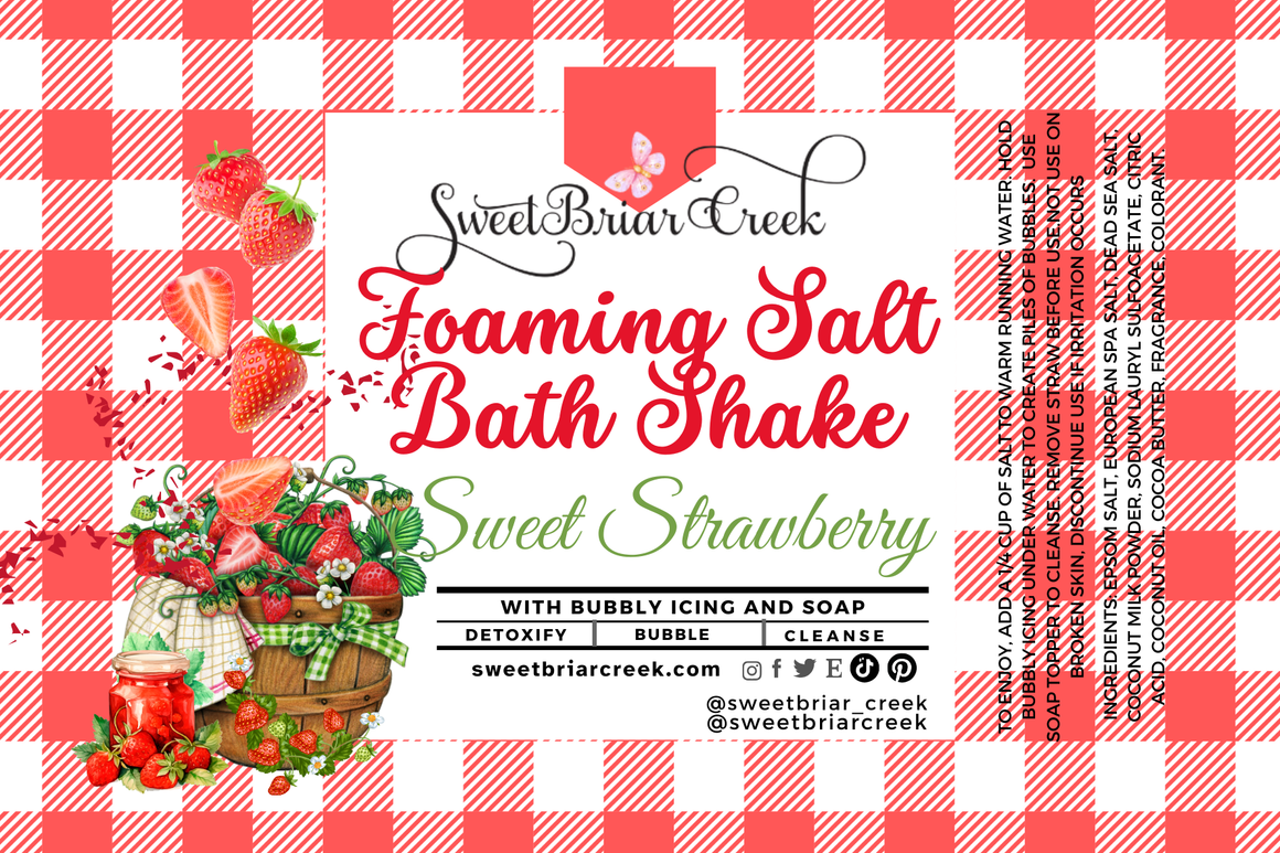 Sweet Strawberry Foaming Salt Bath Shake