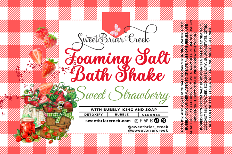 Sweet Strawberry Foaming Salt Bath Shake