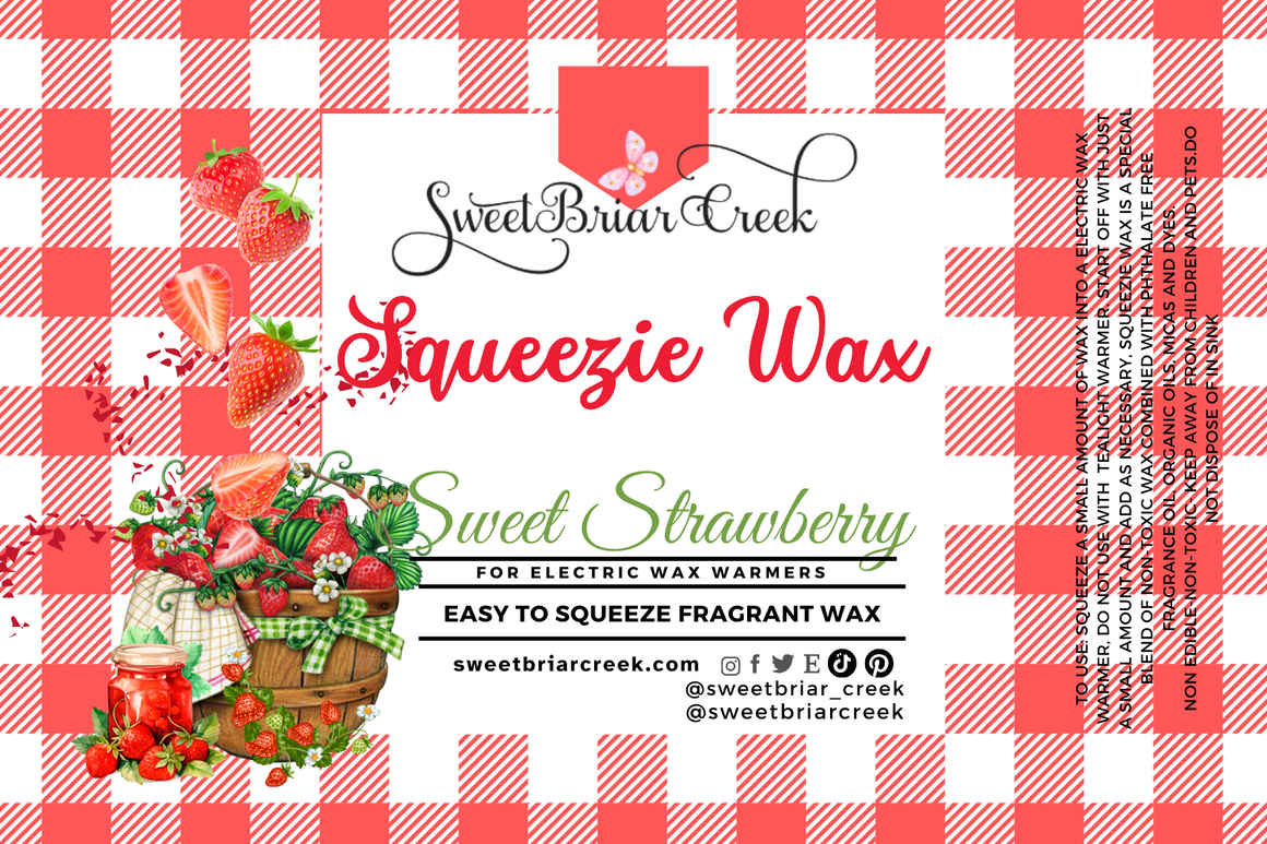 Sweet Strawberry Squeezie Wax + Scoopable melts for Waxwarmer