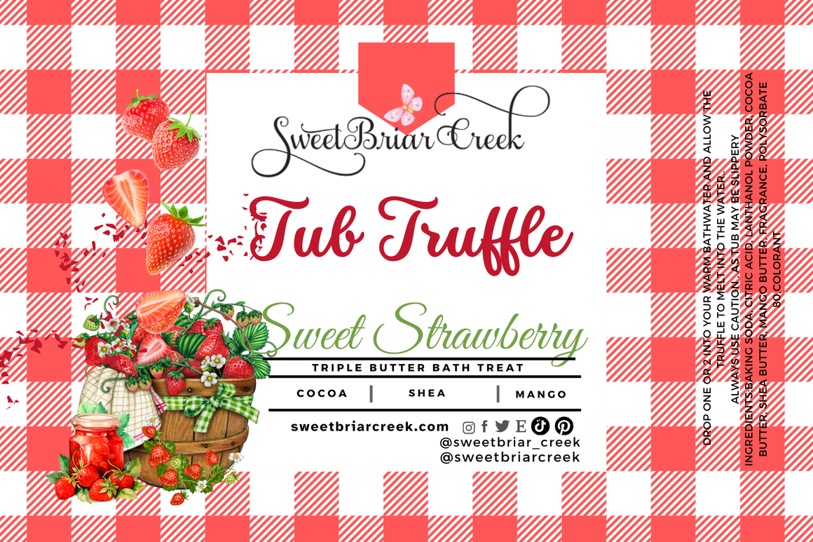 Sweet Strawberry Bath Butter Tub Truffles