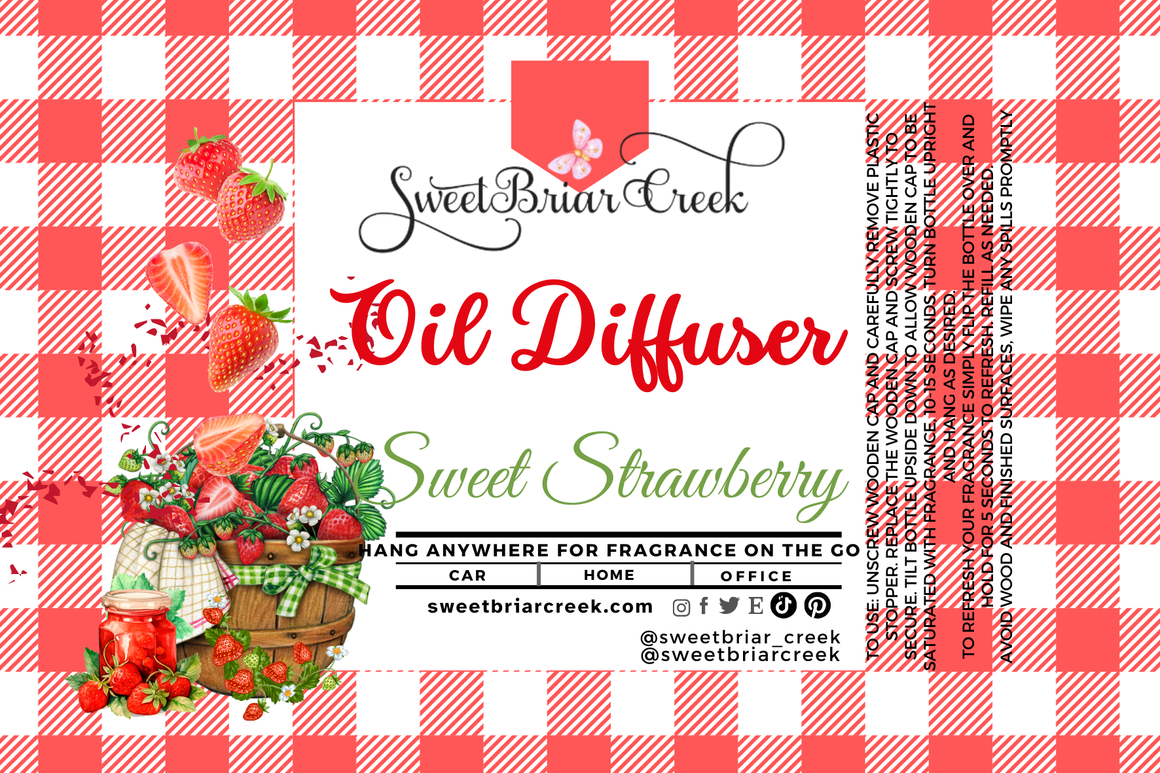 Sweet Strawberry Hanging Car Diffuser & Refills