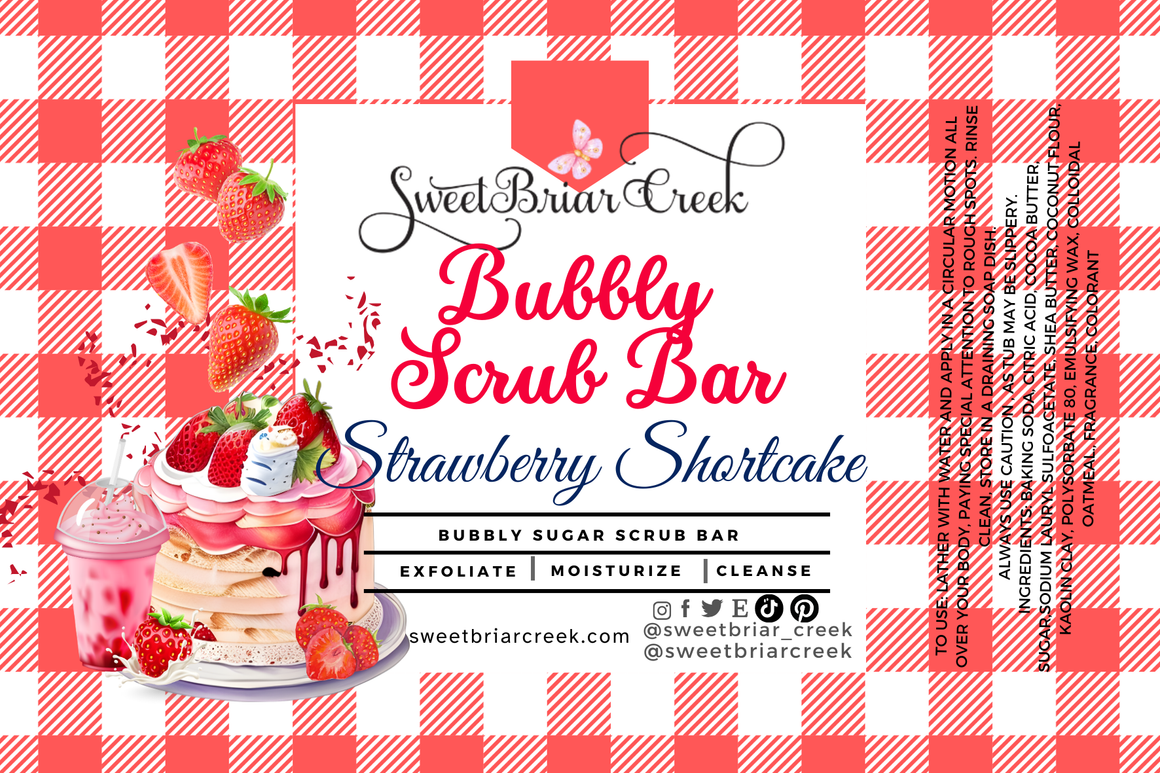 Strawberry Shortcake Bubbly Scrub Body Bars