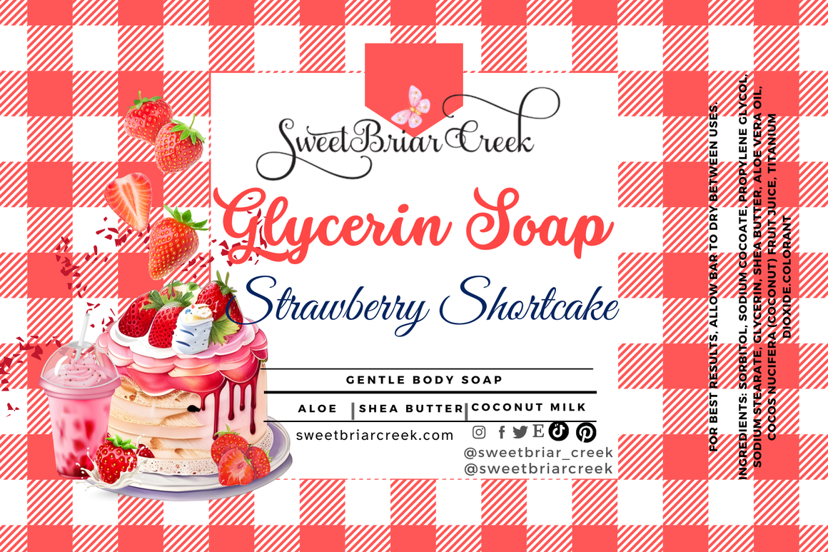 Strawberry Shortcake Glycerin Soap Bar