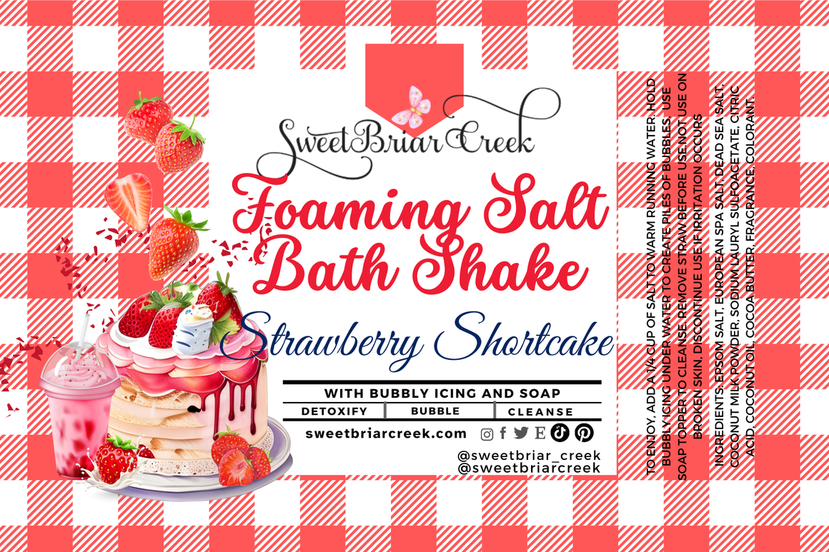 Strawberry Shortcake Foaming Salt Bath Shake