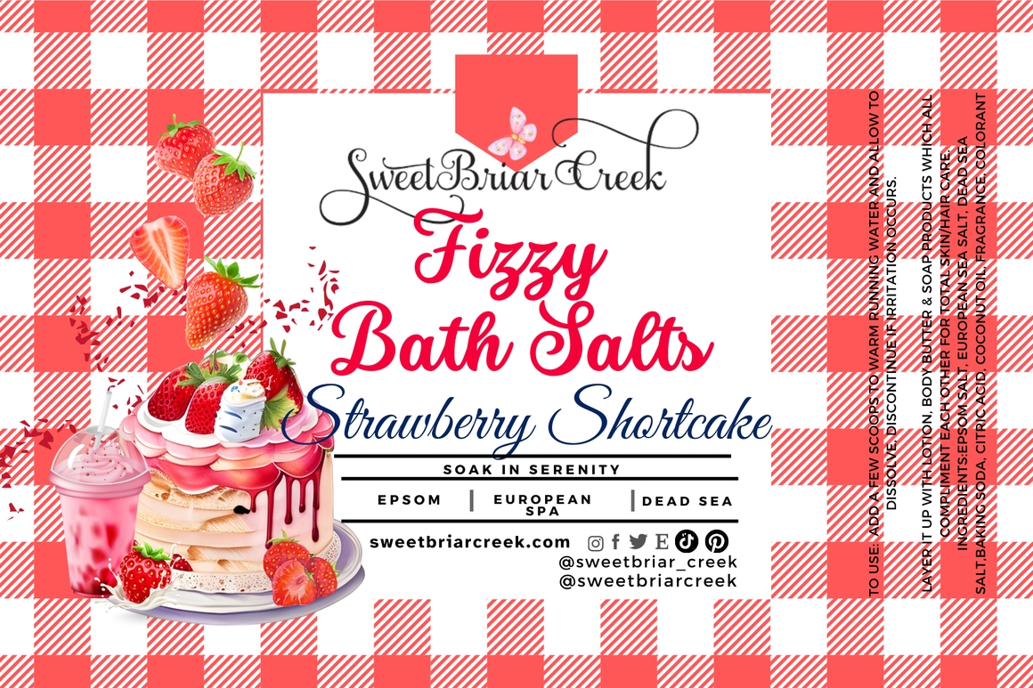 Strawberry Shortcake Fizzy Bath Salt Soak