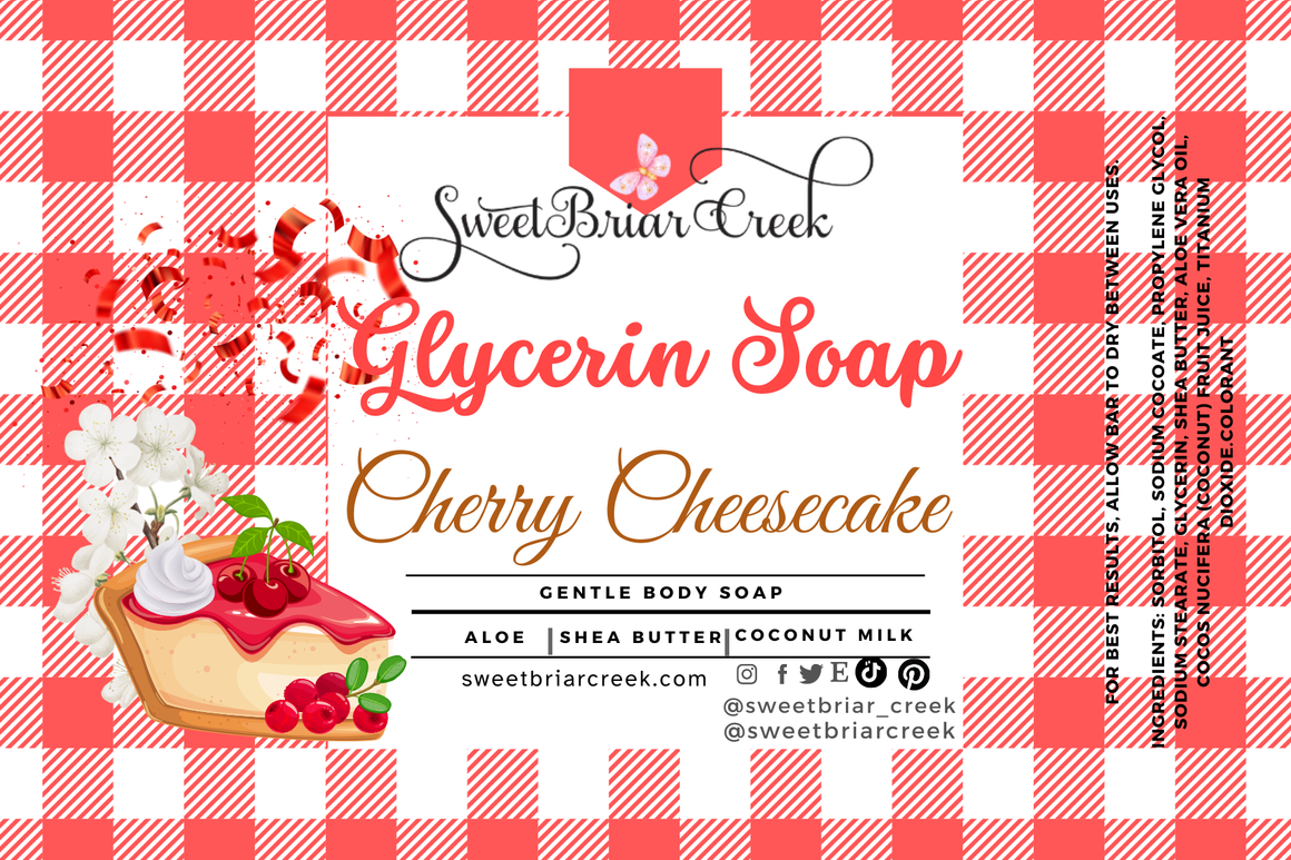 Cherry Cheesecake Glycerin Soap Bar