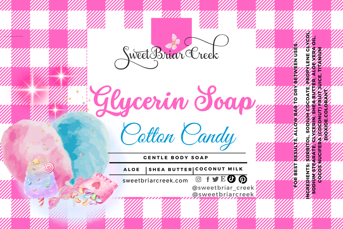 Cotton Candy Glycerin Soap Bar
