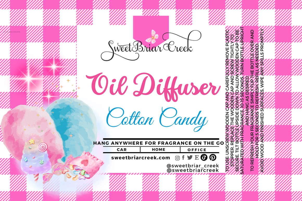 Cotton Candy Hanging Car Diffuser & Refills