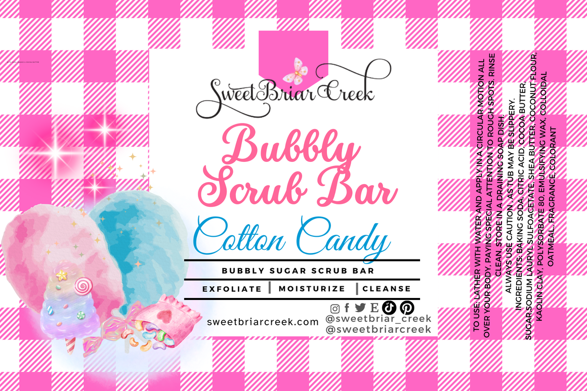 Cotton Candy Bubbly Scrub Body Bars