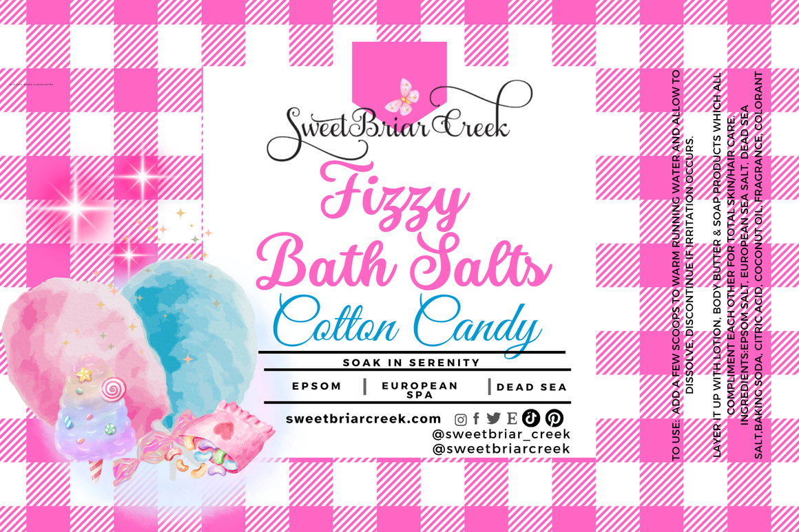 Cotton Candy Fizzy Bath Salt Soak