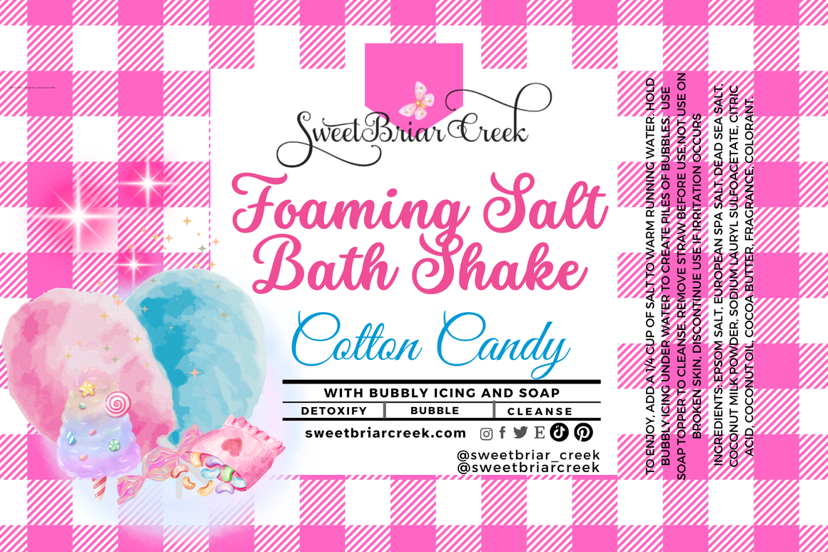 Cotton Candy Foaming Salt Bath Shake