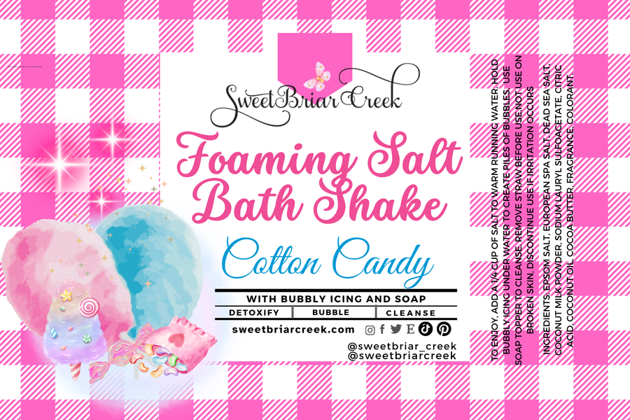 Cotton Candy Foaming Salt Bath Shake