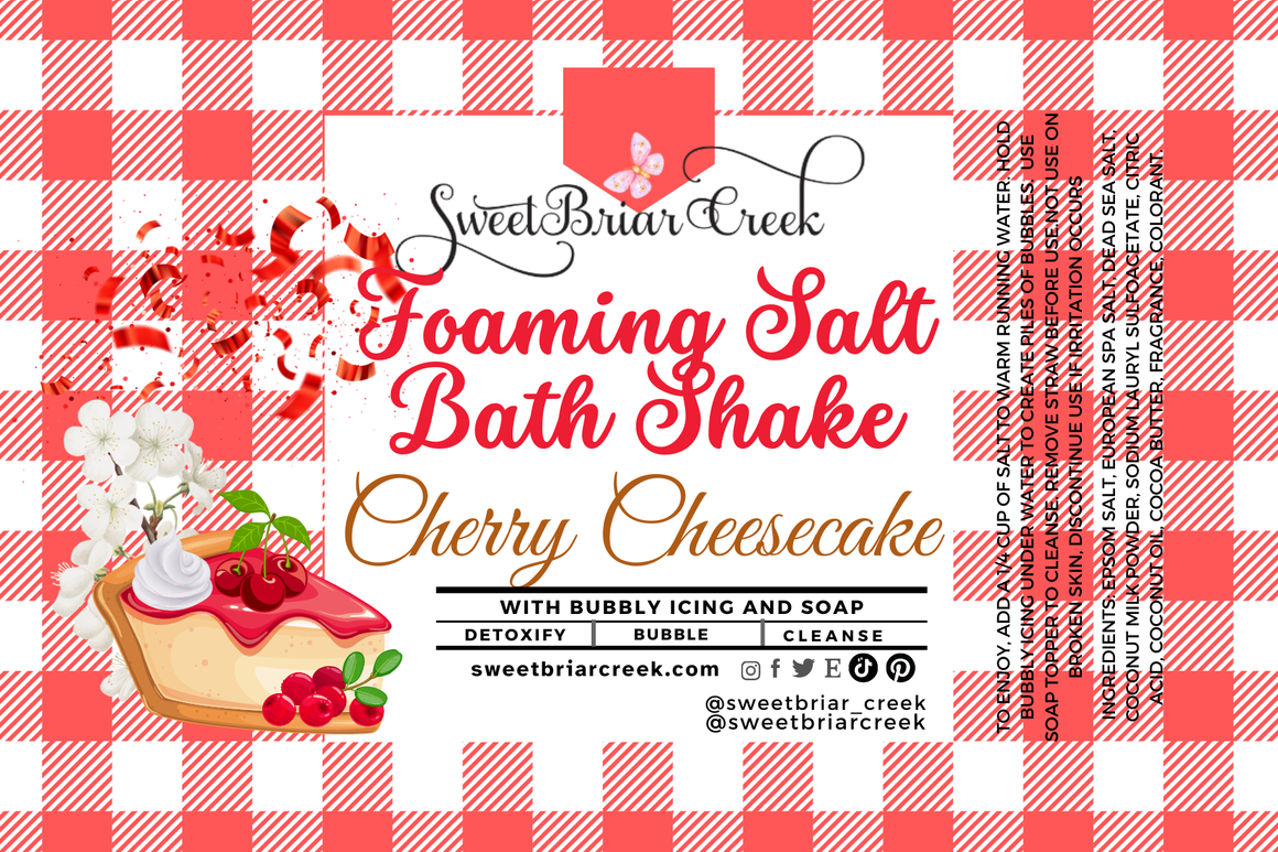 Cherry Cheesecake Foaming Salt Bath Shake