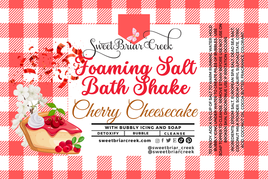 Cherry Cheesecake Foaming Salt Bath Shake
