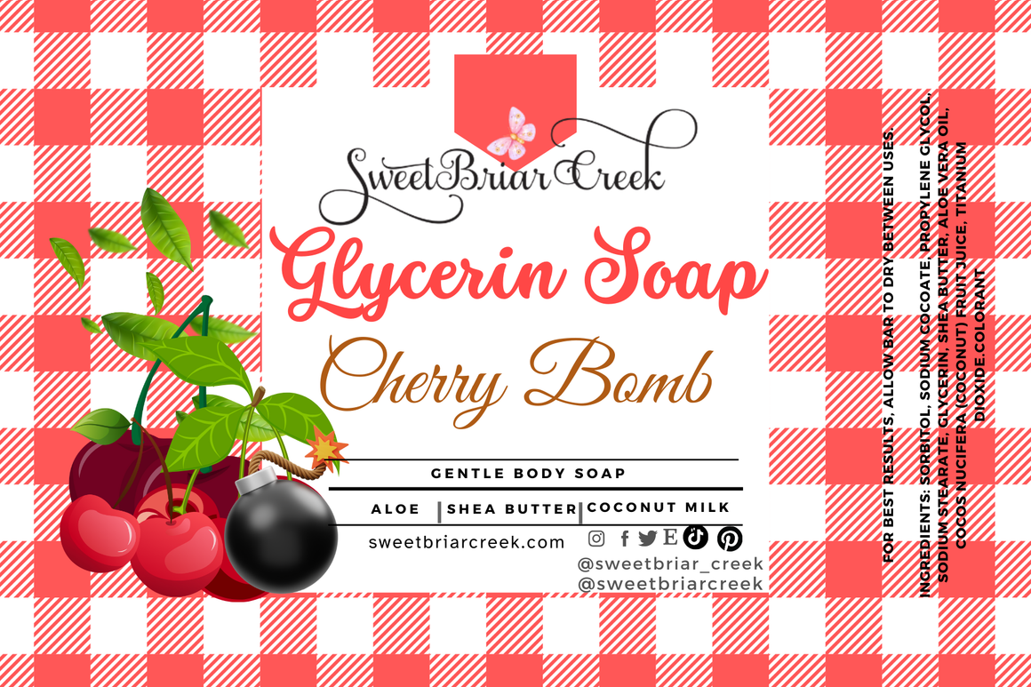 Cherry Bomb Glycerin Soap Bar