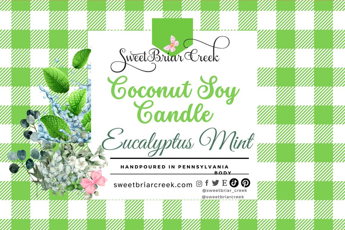 Eucalyptus Mint Coconut Soy Candle