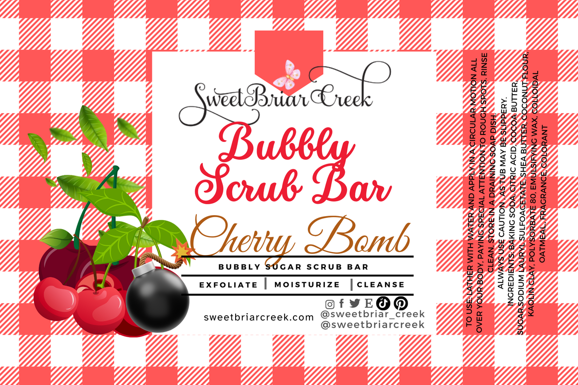 Cherry Bomb Bubbly Scrub Body Bars