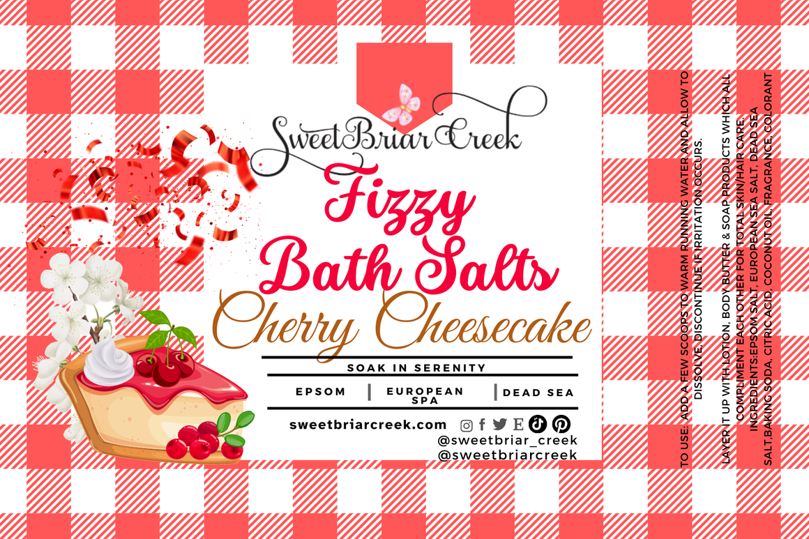 Cherry Cheesecake Fizzy Bath Salt Soak