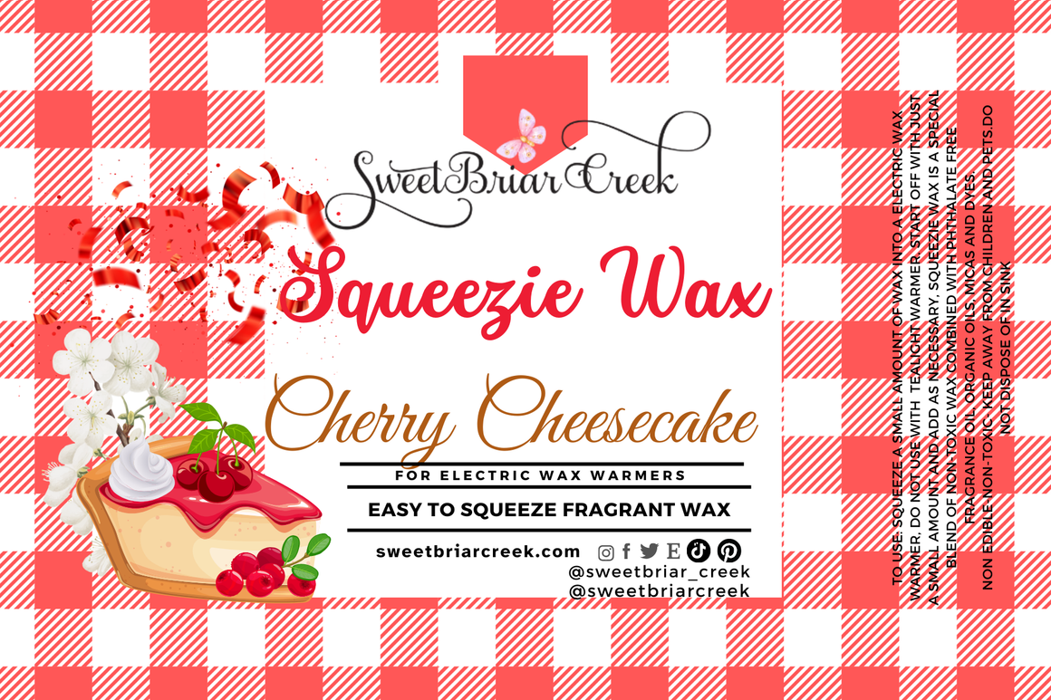 Cherry Cheesecake Squeezie Wax + Scoopable melts for Waxwarmer