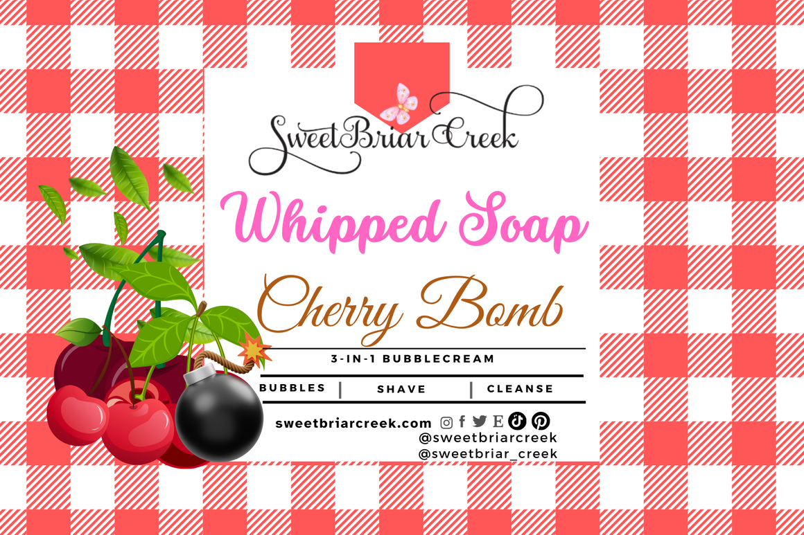 Cherry Bomb Whipped Soap & Shaving Cream