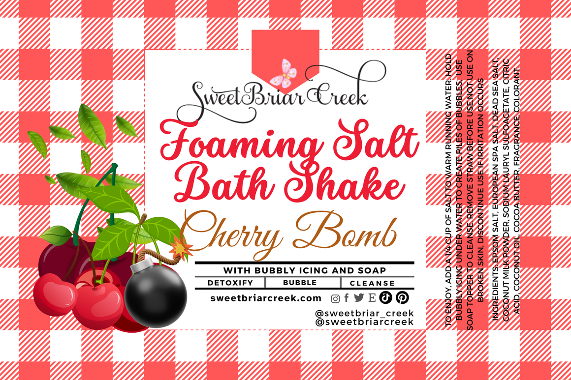 Cherry Bomb Foaming Salt Bath Shake