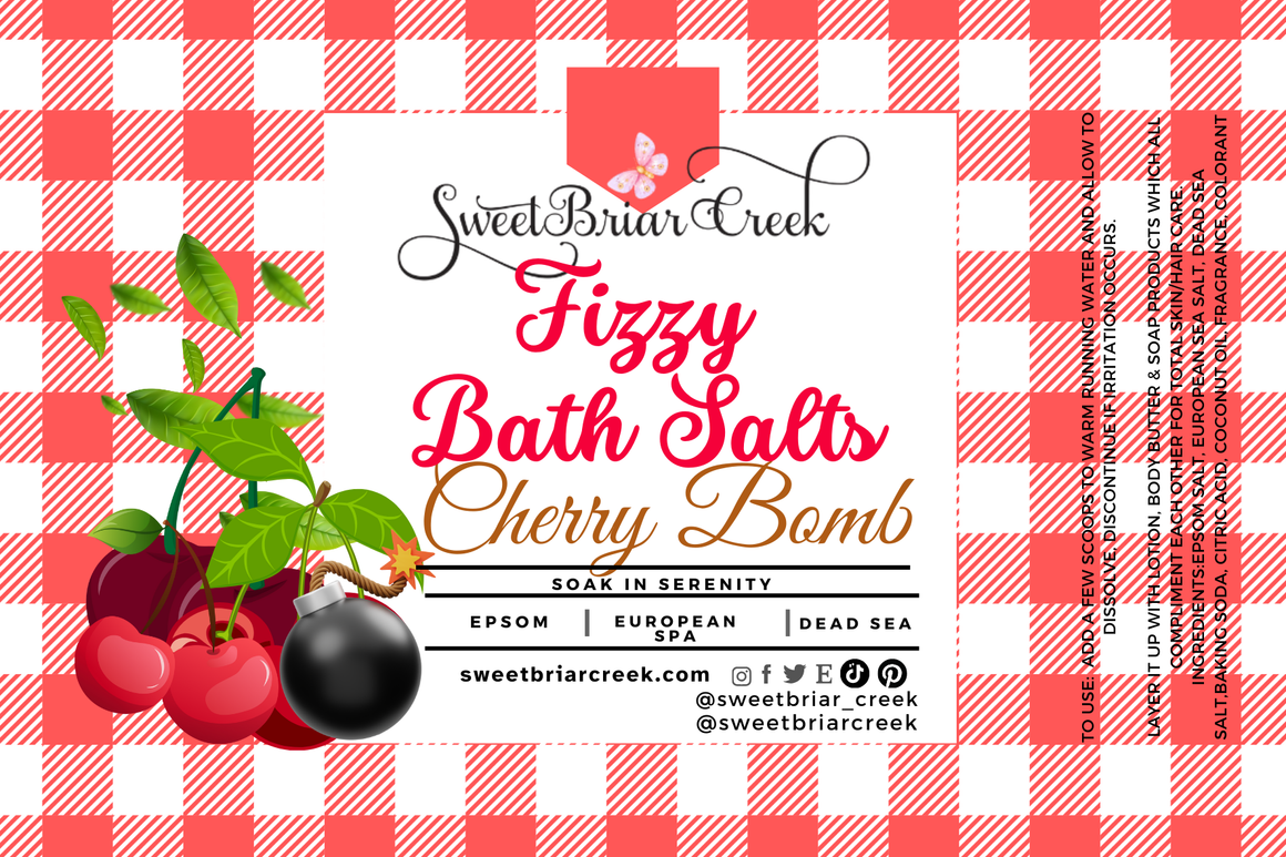 Cherry Bomb Fizzy Bath Salt Soak