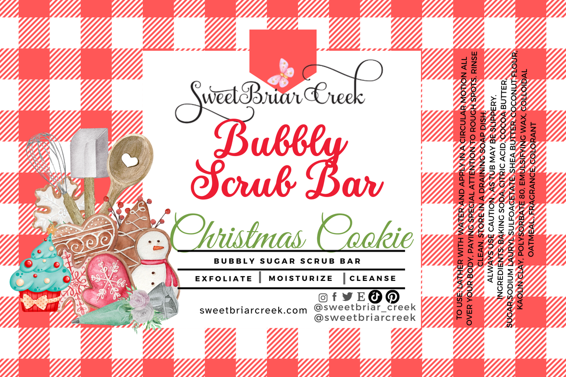 Christmas Cookie Bubbly Scrub Body Bars