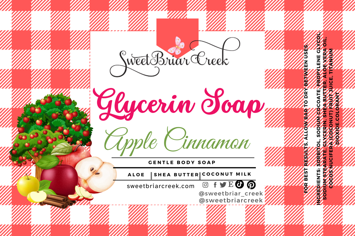 Apple Cinnamon Glycerin Soap Bar