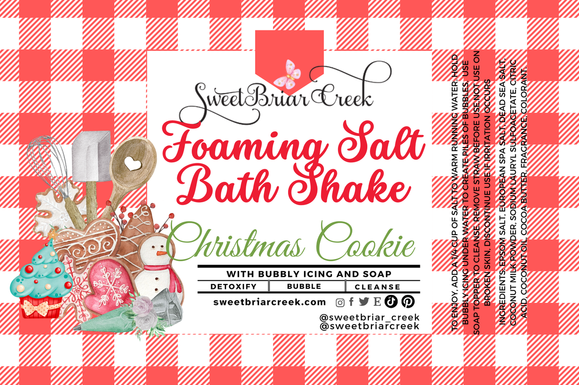 Christmas Cookie Foaming Salt Bath Shake