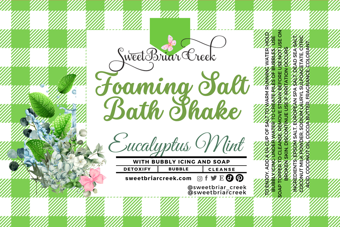 Eucalyptus Mint Foaming Salt Bath Shake