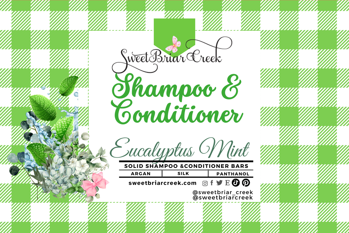Eucalyptus Mint Shampoo & Conditioner Bars