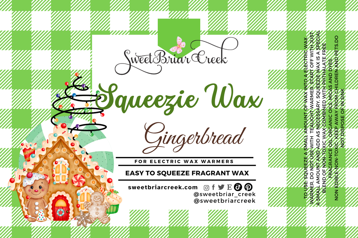 Gingerbread Squeezie Wax + Scoopable melts for Waxwarmer