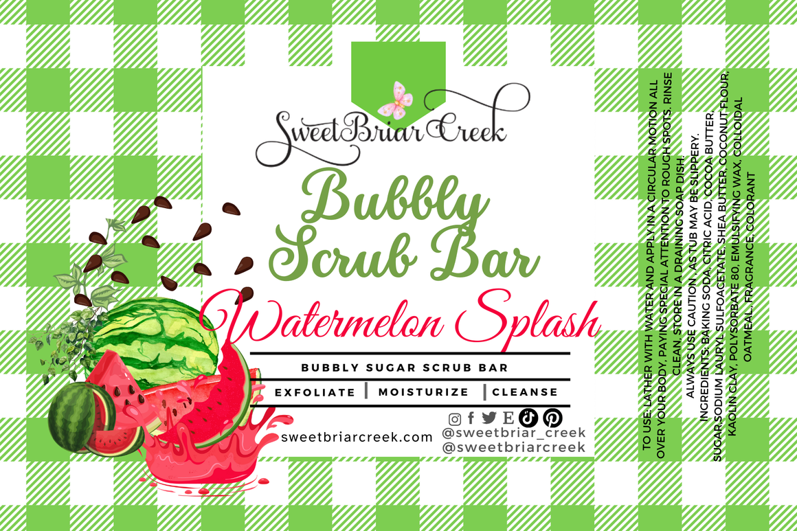 Watermelon Splash Bubbly Scrub Body Bars