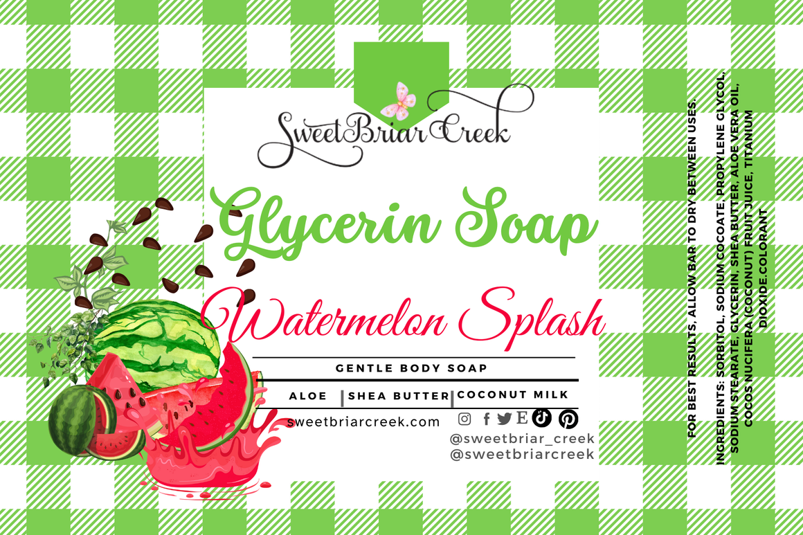 Watermelon Splash Glycerin Soap Bar