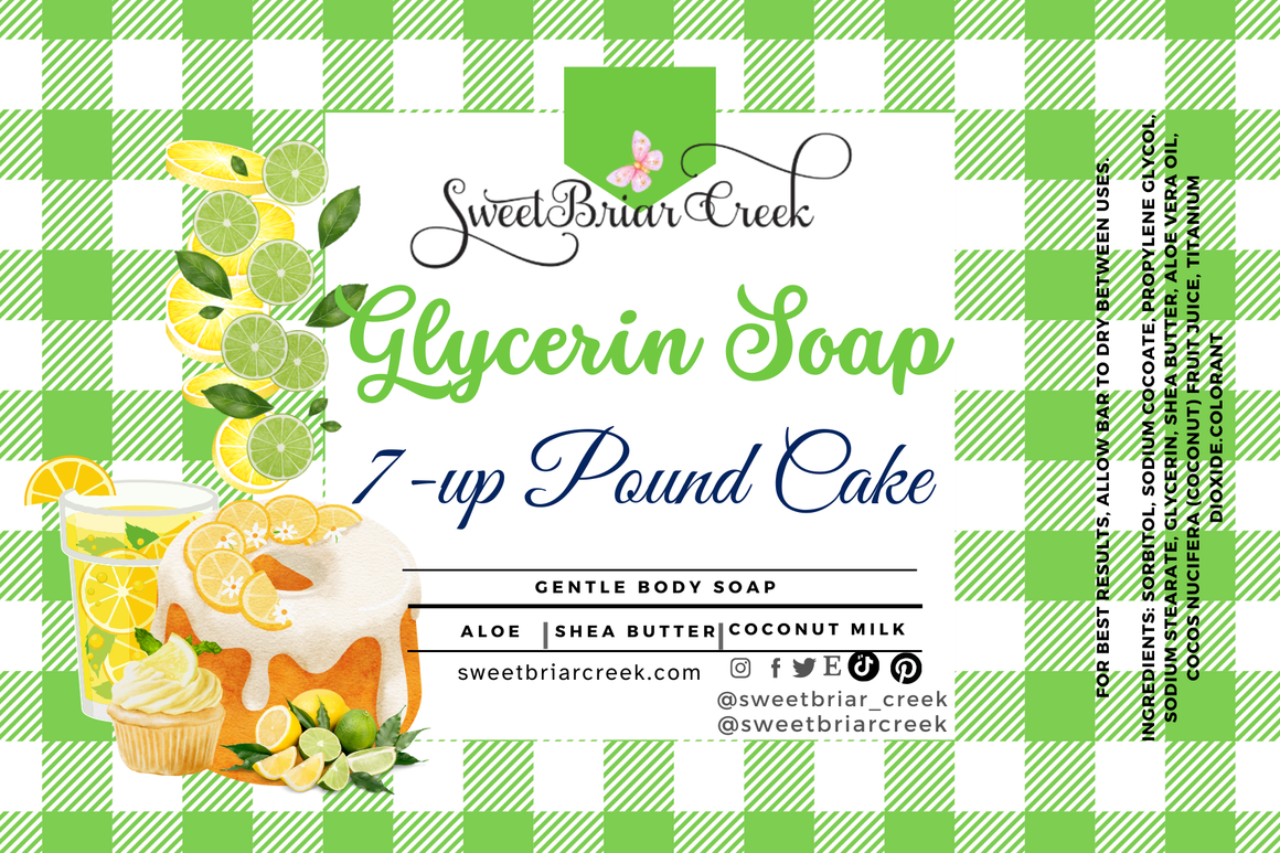 7-up Pound Cake Glycerin Soap Bar