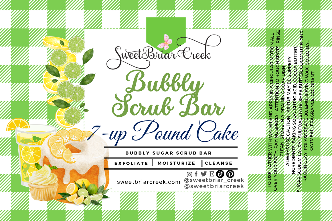 7-up Pound Cake Bubbly Scrub Body Bars