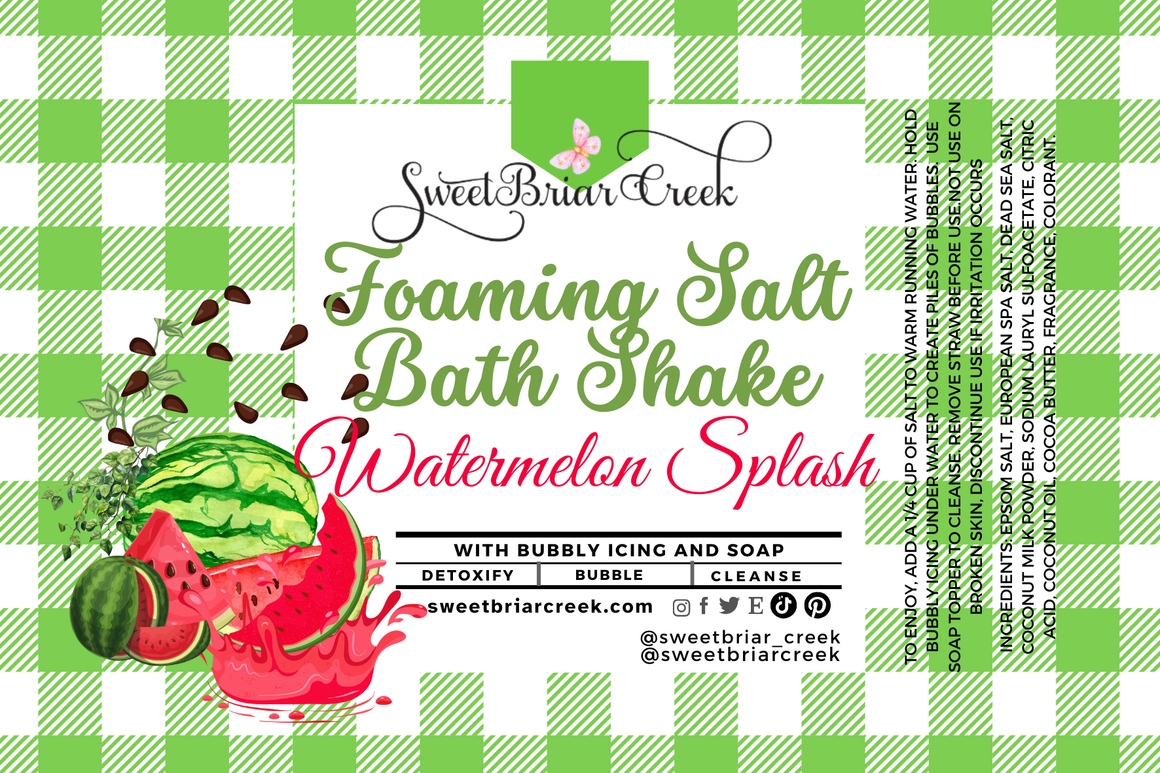 Watermelon Splash Foaming Salt Bath Shake