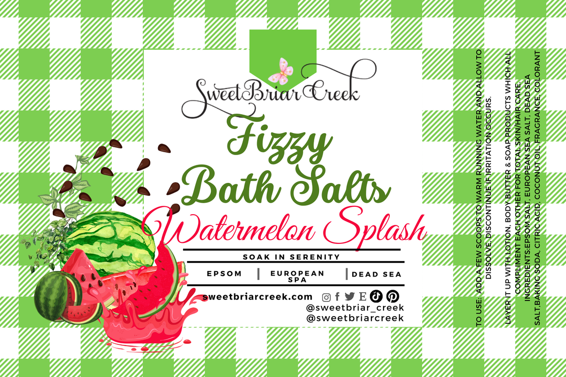 Watermelon Splash Fizzy Bath Salt Soak