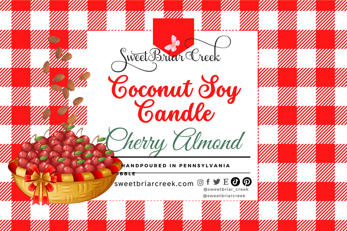 Cherry Almond Coconut Soy Candle
