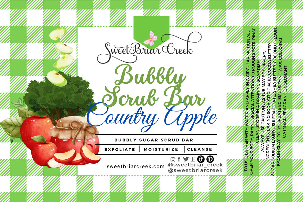 Country Apple Bubbly Scrub Body Bars