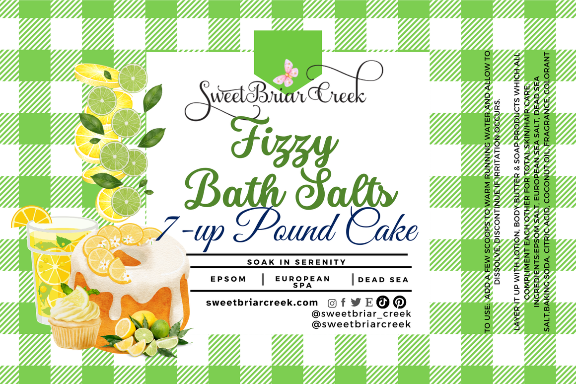 7-up Pound Cake Fizzy Bath Salt Soak